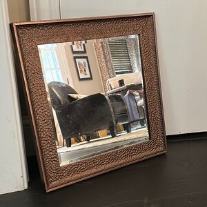 Textured Copper Finish Wall Mirror